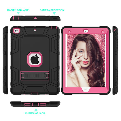 Shockproof Anti-dust Detachable 2-in-1 Protective TPU + PC Kickstand Tablet Cover for for iPad 9.7-inch (2017) (2018)