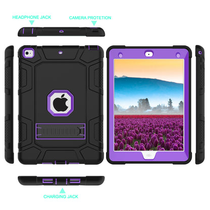 Shockproof Anti-dust Detachable 2-in-1 Protective TPU + PC Kickstand Tablet Cover for for iPad 9.7-inch (2017) (2018)