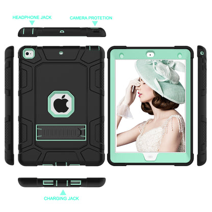 Shockproof Anti-dust Detachable 2-in-1 Protective TPU + PC Kickstand Tablet Cover for for iPad 9.7-inch (2017) (2018)