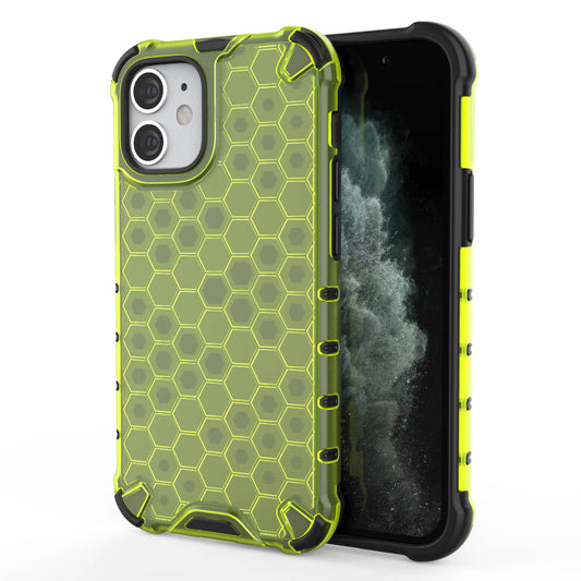 Honeycomb Pattern Shock-proof TPU + PC Hybrid Case Shell for iPhone 12 mini 5.4 inch