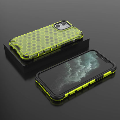 Honeycomb Pattern Shock-proof TPU + PC Hybrid Case Shell for iPhone 12 mini 5.4 inch