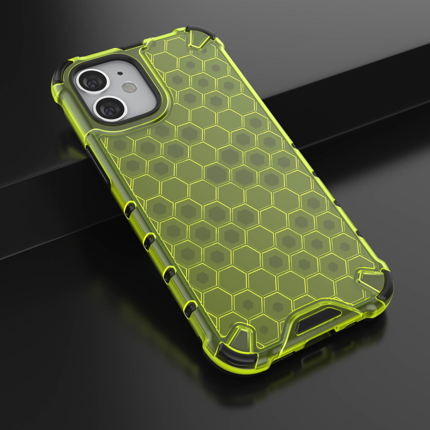 Honeycomb Pattern Shock-proof TPU + PC Hybrid Case Shell for iPhone 12 mini 5.4 inch