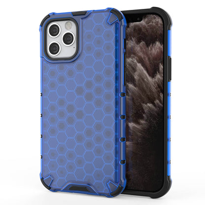 Honeycomb Pattern Shock-proof TPU + PC Hybrid Case for iPhone 12 Pro/12