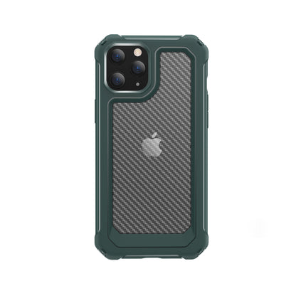 Carbon Fiber Texture PC + TPU Combo Protective Case for iPhone 12 Pro Max 6.7 inch