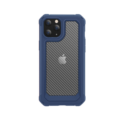 Carbon Fiber Texture PC + TPU Combo Protective Case for iPhone 12 Pro Max 6.7 inch