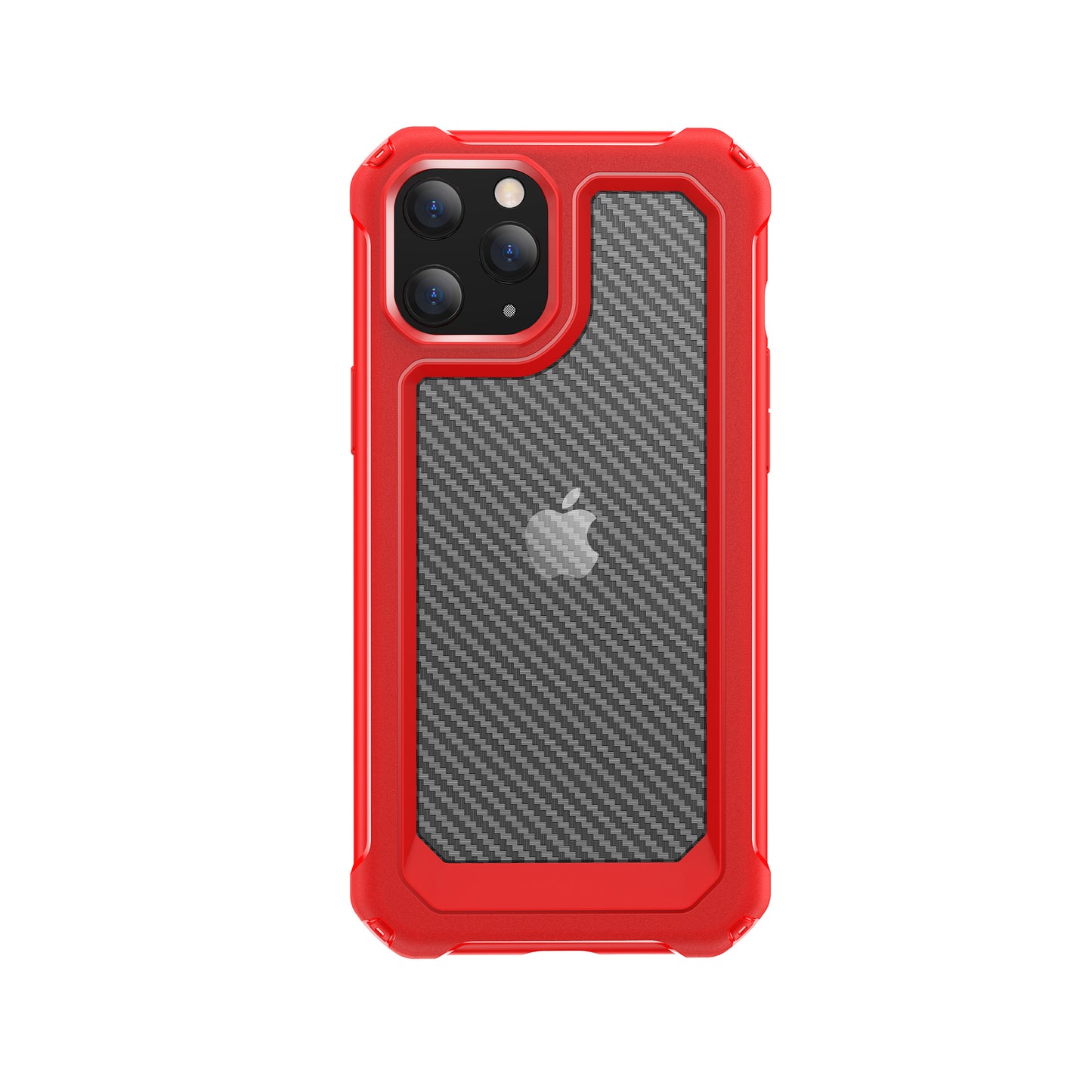 Carbon Fiber Texture PC + TPU Hybrid Phone Protective Case for iPhone 12 mini