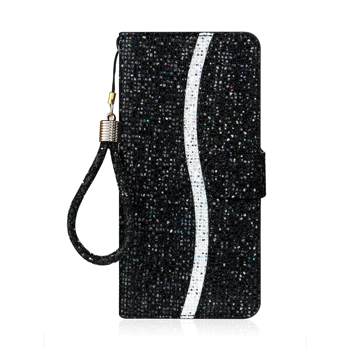 Glittery Powder Splicing Wallet Stand Leather Case for iPhone SE (2020)/SE (2022)/8/7 4.7 inch
