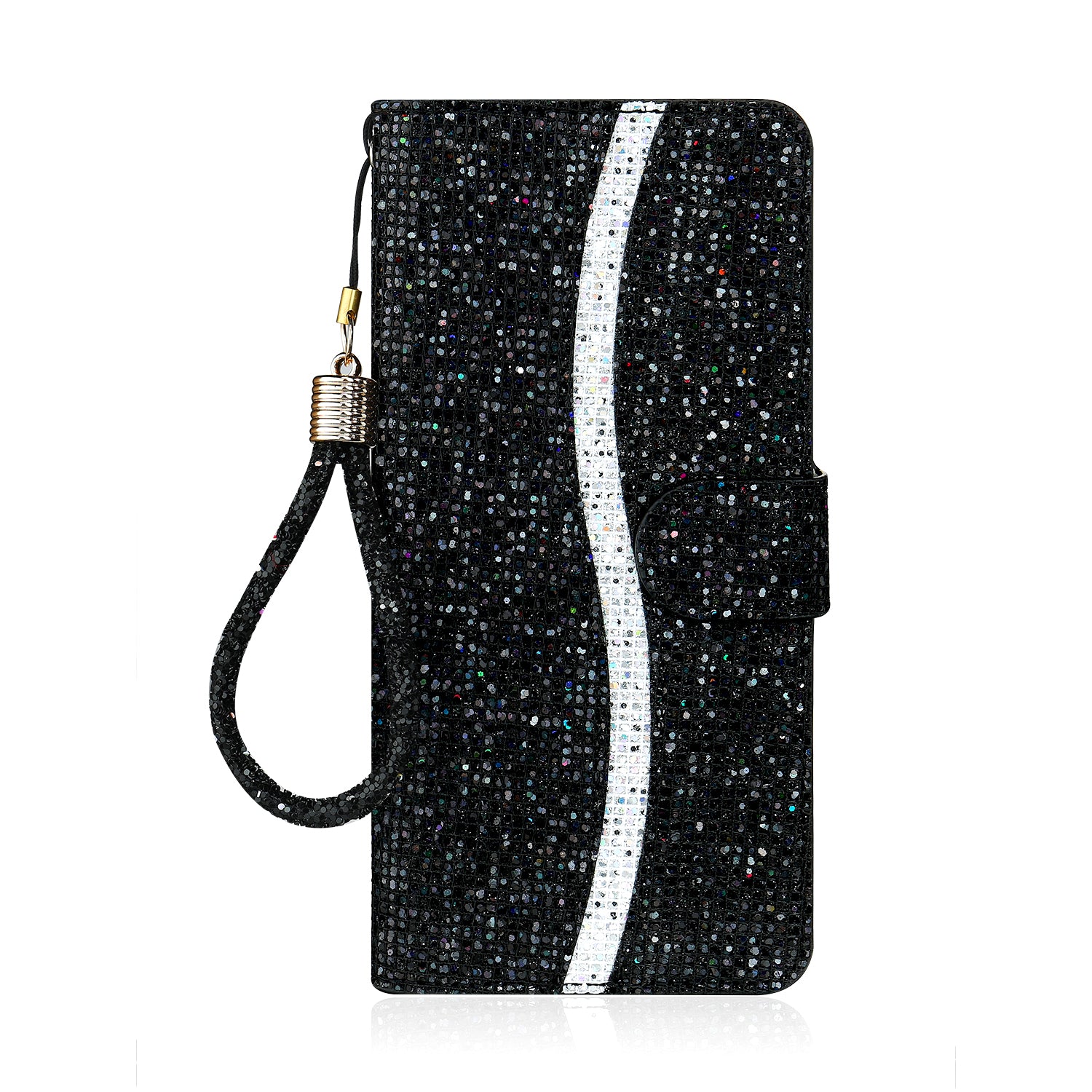 Glittery Powder Splicing Wallet Stand Leather Case for iPhone SE (2020)/SE (2022)/8/7 4.7 inch