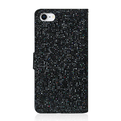 Glittery Powder Splicing Wallet Stand Leather Case for iPhone SE (2020)/SE (2022)/8/7 4.7 inch