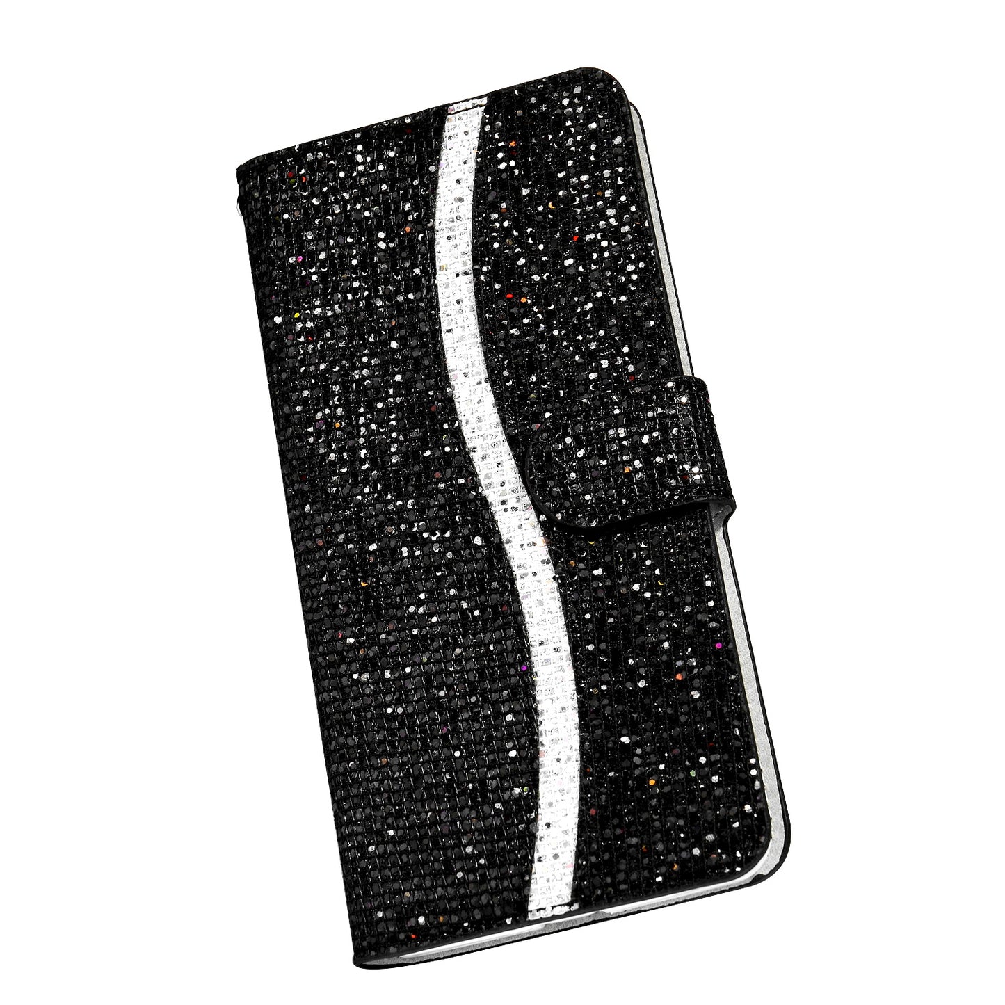 Glittery Powder Splicing Wallet Stand Leather Case for iPhone SE (2020)/SE (2022)/8/7 4.7 inch