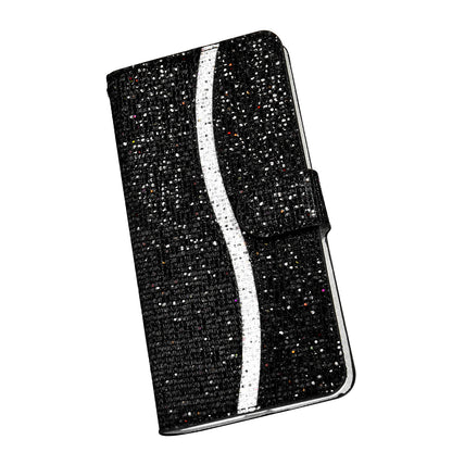 Glittery Powder Splicing Wallet Stand Leather Case for iPhone SE (2020)/SE (2022)/8/7 4.7 inch