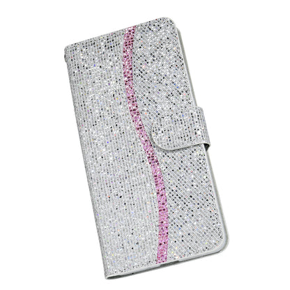 Glittery Powder Splicing Wallet Stand Leather Case for iPhone SE (2020)/SE (2022)/8/7 4.7 inch
