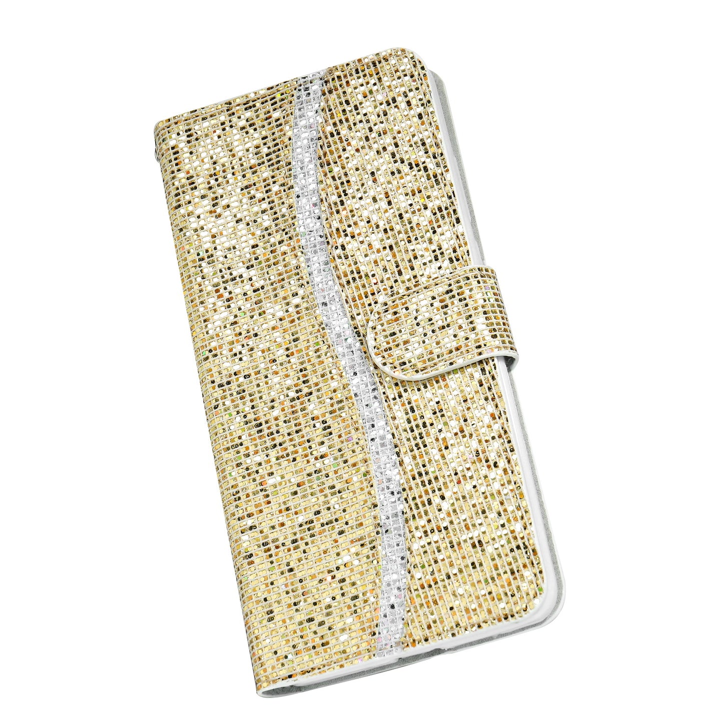 Glittery Powder Splicing Wallet Stand Leather Case for iPhone SE (2020)/SE (2022)/8/7 4.7 inch