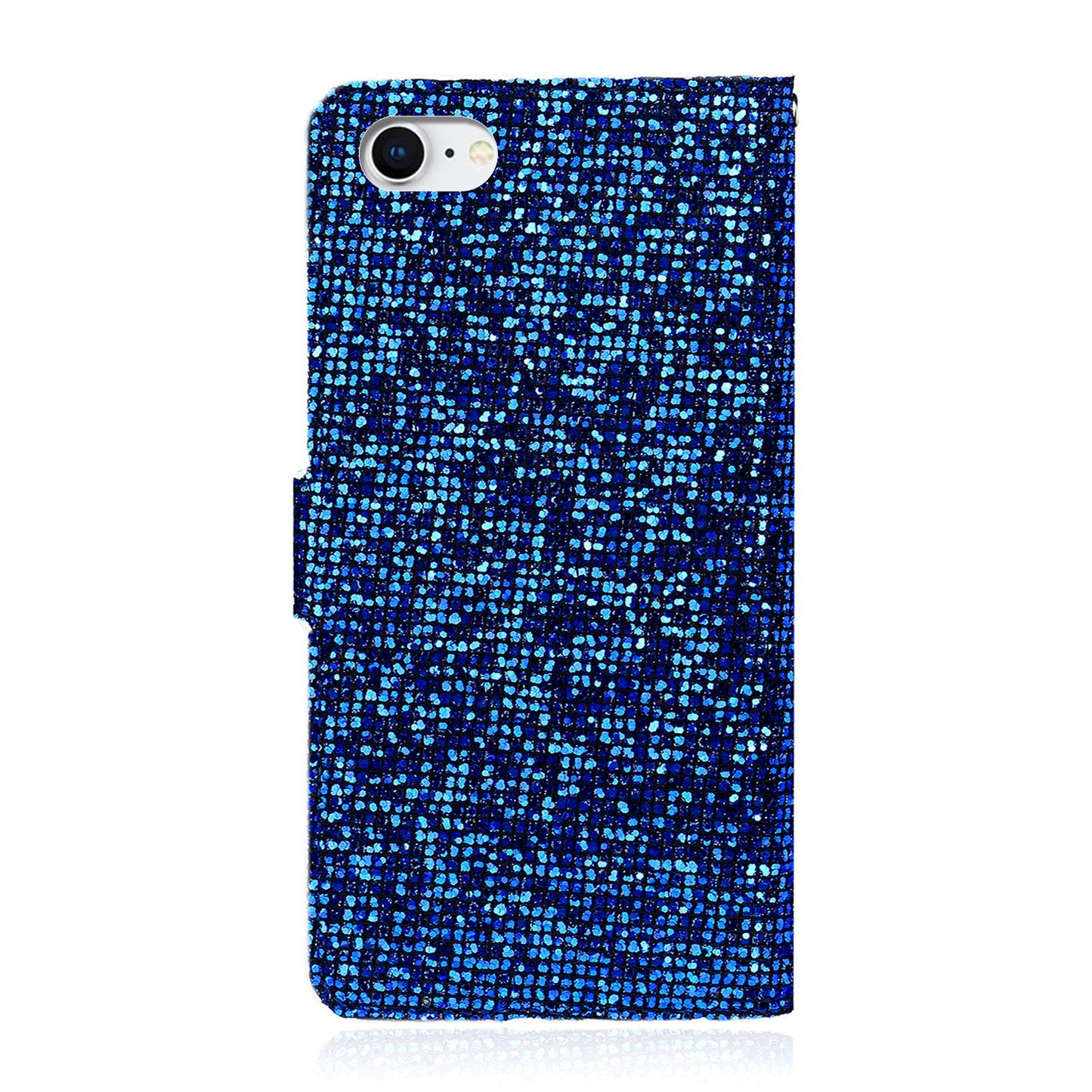 Glittery Powder Splicing Wallet Stand Leather Case for iPhone SE (2020)/SE (2022)/8/7 4.7 inch