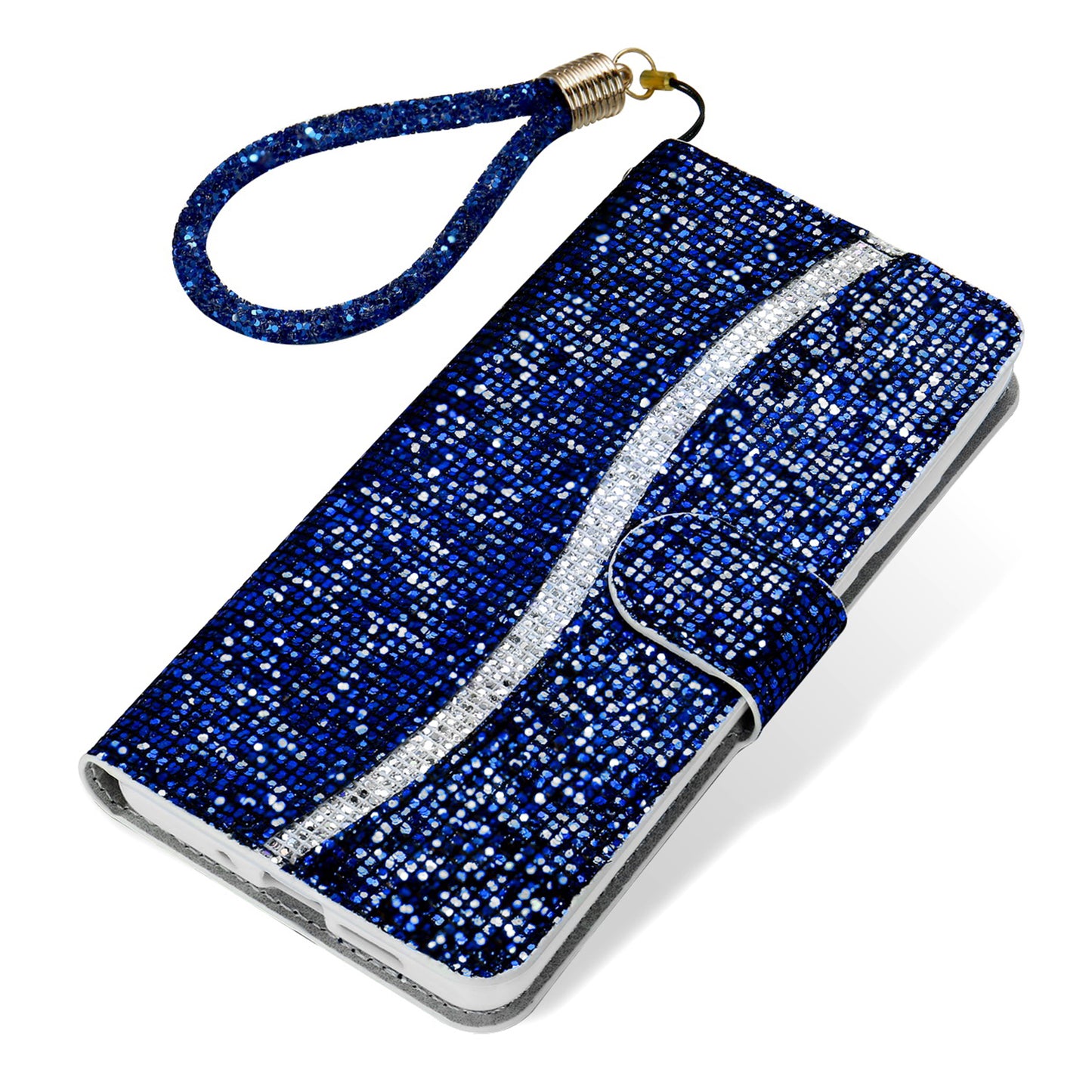 Glittery Powder Splicing Wallet Stand Leather Case for iPhone SE (2020)/SE (2022)/8/7 4.7 inch