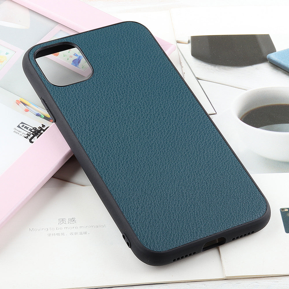 Genuine Leather Coated PC + TPU Hybrid Cover for iPhone 12 Pro/12