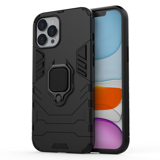 Cool Guard Finger Ring Kickstand PC + TPU Combo Case for iPhone 12 Pro Max 6.7 inch