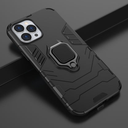Cool Guard Finger Ring Kickstand PC + TPU Combo Case for iPhone 12 Pro Max 6.7 inch