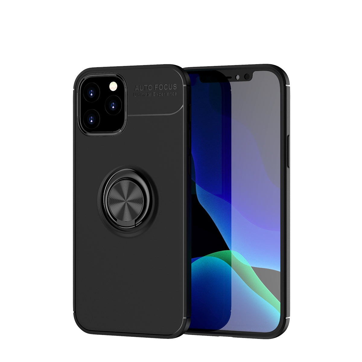 Finger Ring Kickstand TPU Case for iPhone 12 Pro/12 (Built-in Metal Sheet)