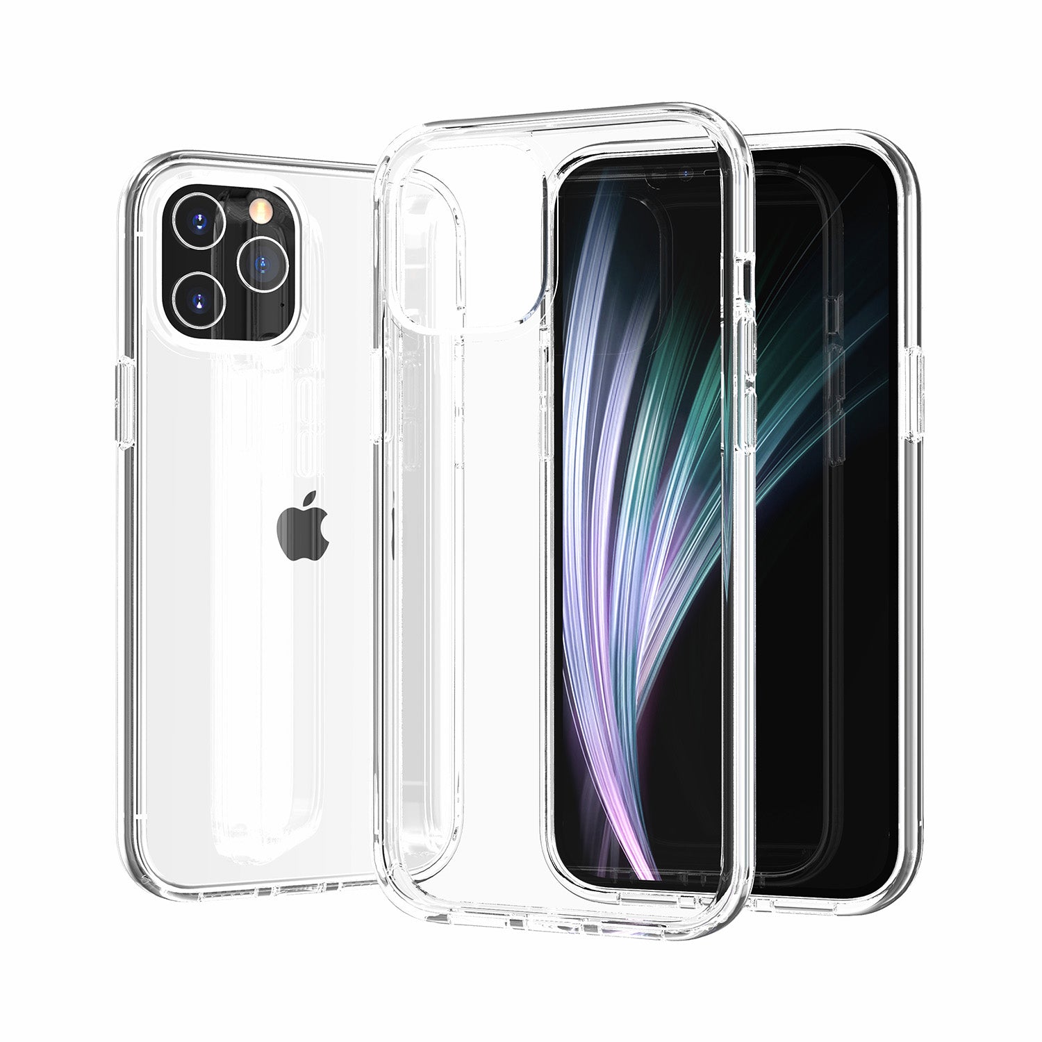 Anti-fingerprint Clear PC+TPU Hybrid Phone Case for iPhone 12 mini