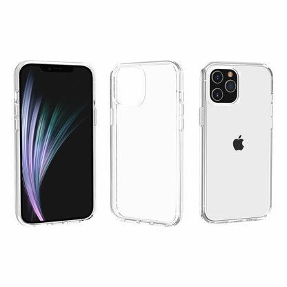 Anti-fingerprint Clear PC+TPU Hybrid Phone Case for iPhone 12 mini
