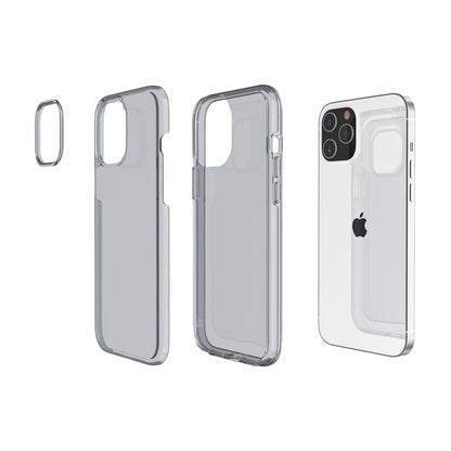 Anti-fingerprint Clear PC+TPU Hybrid Phone Case for iPhone 12 mini