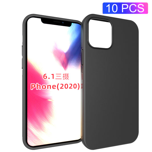 10Pcs/Pack Matte Black TPU Soft Protection Shell for iPhone 12 Pro 6.1 inch