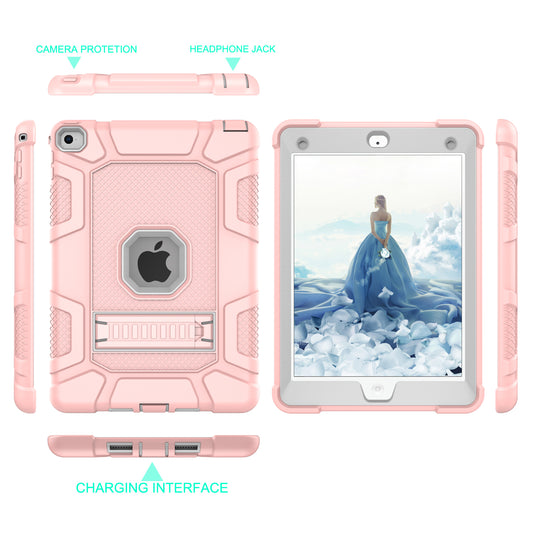 Detachable 2-in-1 Shock Proof Anti-dust Protective TPU + PC Kickstand Hybrid Case for iPad Air 2(iPad 6)