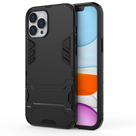 Plastic + TPU Case with Kickstand Phone Cover for iPhone 12 Pro Max 6.7 inch