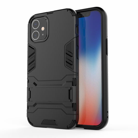 Plastic + TPU Hybrid Case with Kickstand Phone Shell for iPhone 12 mini