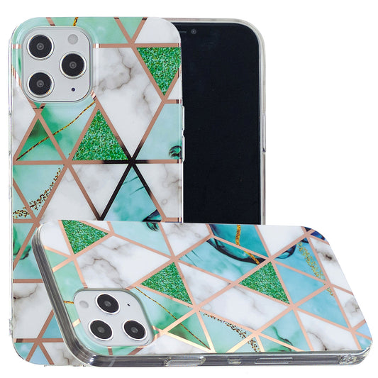 Marble Pattern Electroplating IMD TPU Phone Case for iPhone 12 Pro 6.1 inch