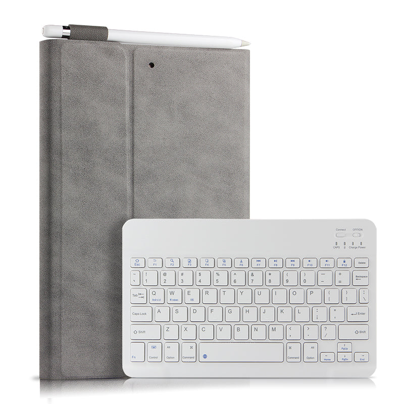 Bluetooth Keyboard Leather Stand Shell Case for iPad 9.7-inch (2018)