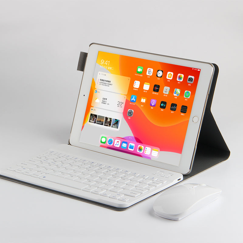 Bluetooth Keyboard Leather Stand Shell Case for iPad 9.7-inch (2018)
