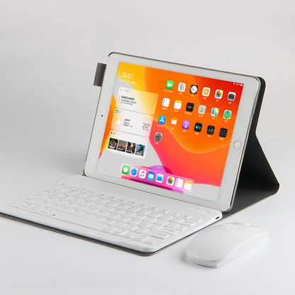 Bluetooth Keyboard Leather Stand Shell Case for iPad 9.7-inch (2018)