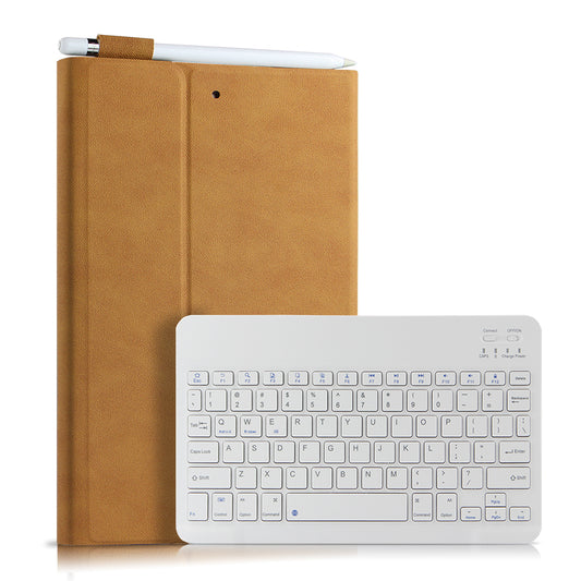 Bluetooth Keyboard Leather Stand Shell Case for iPad 9.7-inch (2018)
