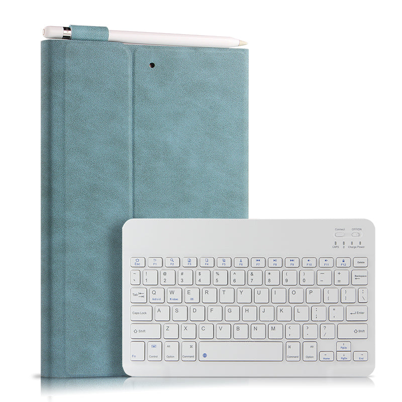 Bluetooth Keyboard Leather Stand Shell Case for iPad 9.7-inch (2018)