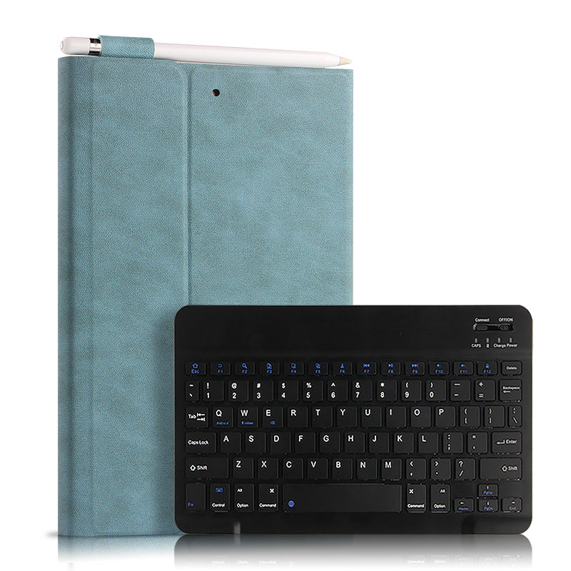Bluetooth Keyboard Leather Stand Shell Case for iPad 9.7-inch (2018)