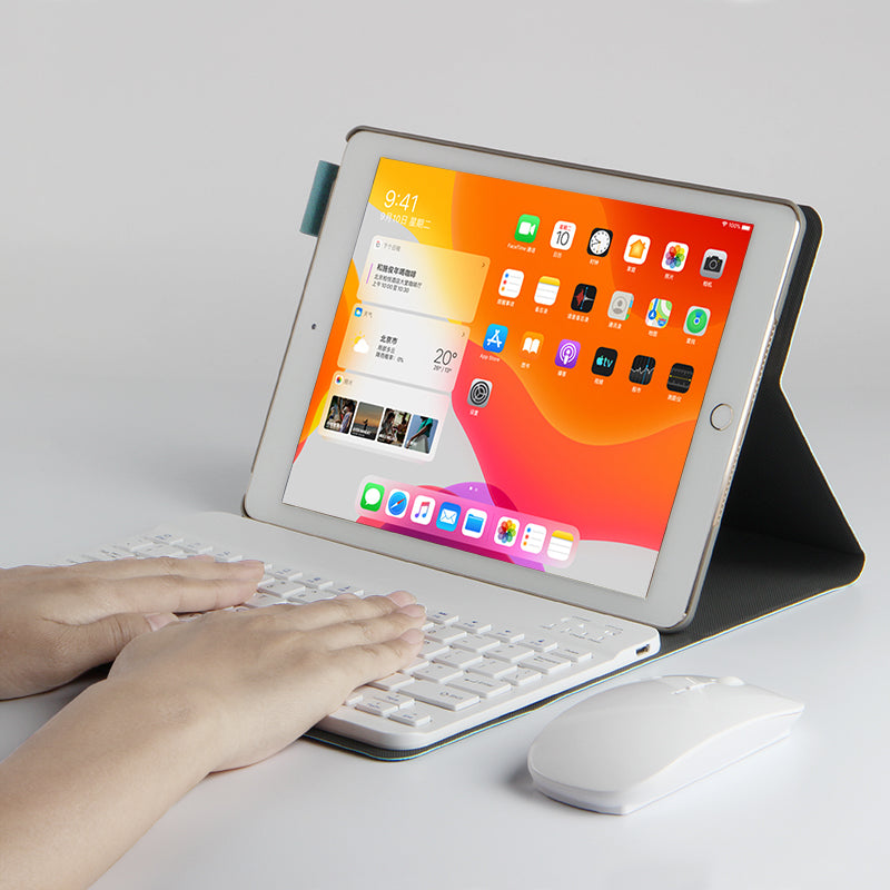 Bluetooth Keyboard Leather Stand Case Cover for iPad 10.2 (2021)/(2020)/(2019)