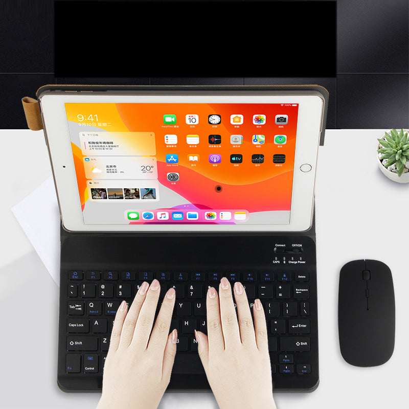 Bluetooth Keyboard Leather Stand Case Cover for iPad 10.2 (2021)/(2020)/(2019)