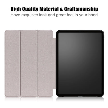 Tri-fold Stand Hard Back Shell Folio PU Leather Cover with Auto Wake/Sleep Functions for iPad Air (2020)/Air (2022)