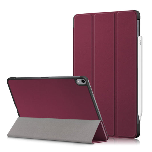 Tri-fold Stand Hard Back Shell Folio PU Leather Cover with Auto Wake/Sleep Functions for iPad Air (2020)/Air (2022)