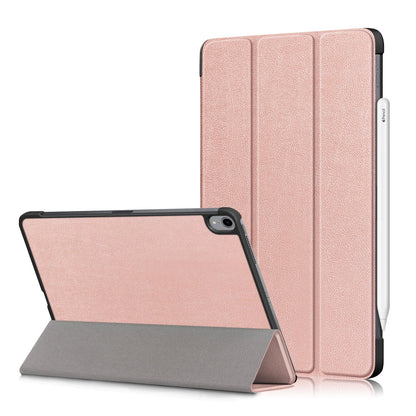 Tri-fold Stand Hard Back Shell Folio PU Leather Cover with Auto Wake/Sleep Functions for iPad Air (2020)/Air (2022)