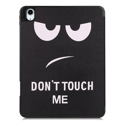 For iPad Air (2020)/Air (2022) Pattern Printing PU Leather Soft TPU Back Tablet Case Smart Tri-fold Stand Auto Wake/Sleep Shell with Pen Slot