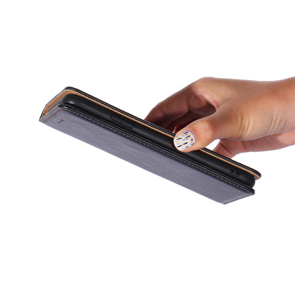 Plain Leather Phone Protective Case Auto-Absorbed for Xiaomi Redmi 9C/Redmi 9C NFC