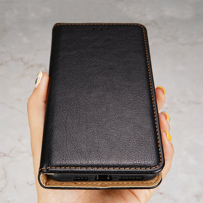 Plain Leather Phone Protective Case Auto-Absorbed for Xiaomi Redmi 9C/Redmi 9C NFC