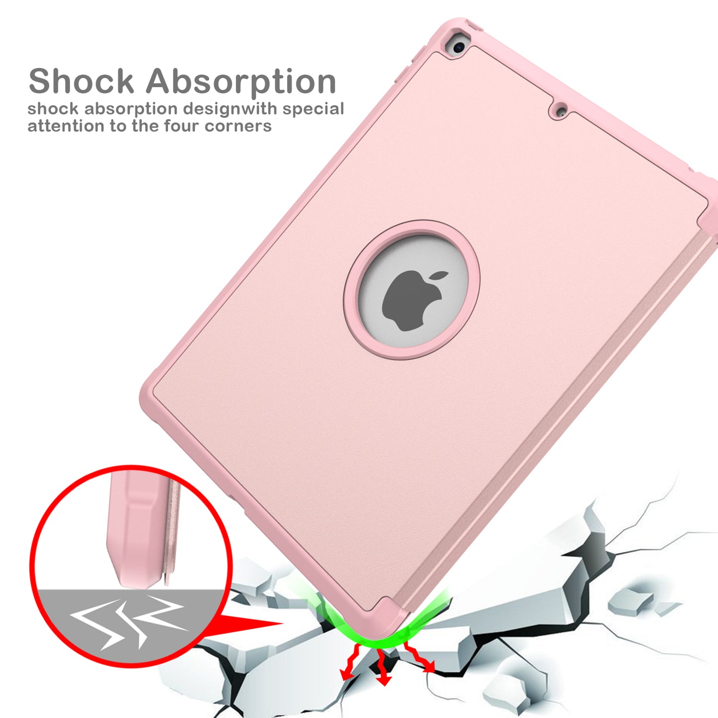 Tri-fold Stand for iPad 10.2 (2021)/(2020)/(2019) PU Leather Tablet Cover with Pen Holder