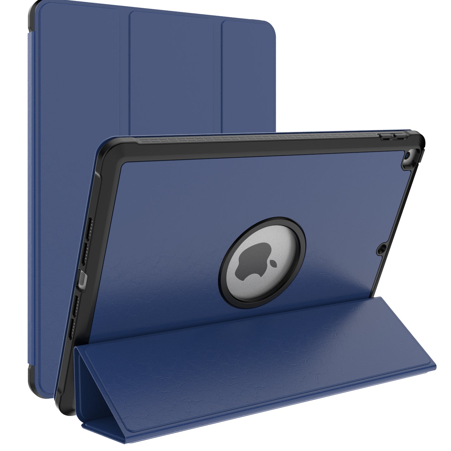 Tri-fold Stand for iPad 10.2 (2021)/(2020)/(2019) PU Leather Tablet Cover with Pen Holder