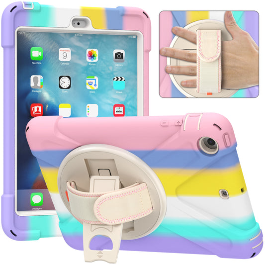 PC + Silicone Well-Protected Shock-Proof Tablet Cover with Rotary Kickstand for iPad Mini 1/2/3