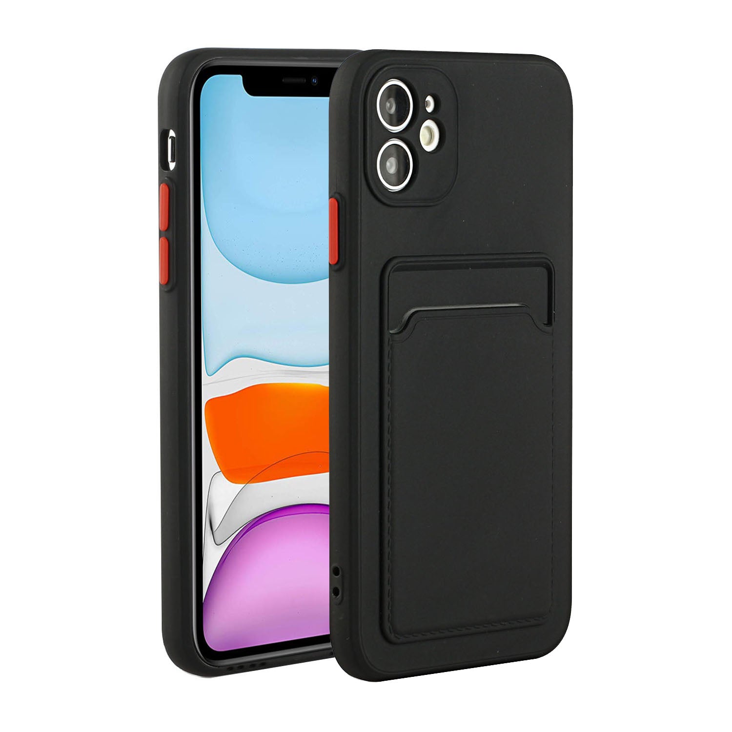 Flexible TPU Phone Case Cover with Card Slot for iPhone 12 mini