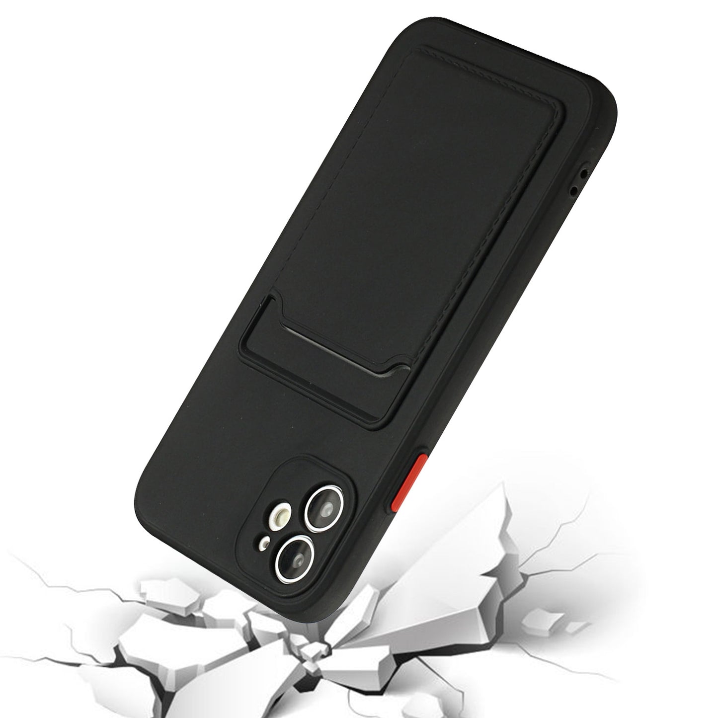 Flexible TPU Phone Case Cover with Card Slot for iPhone 12 mini